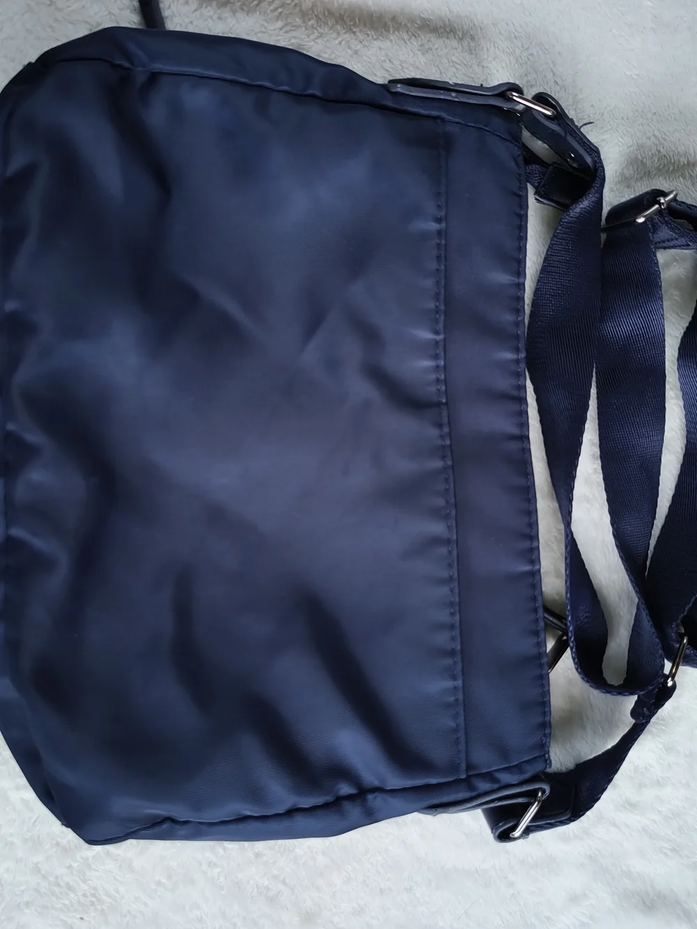 Everyday Navy Crossbody Bag with Front Pocket Duo